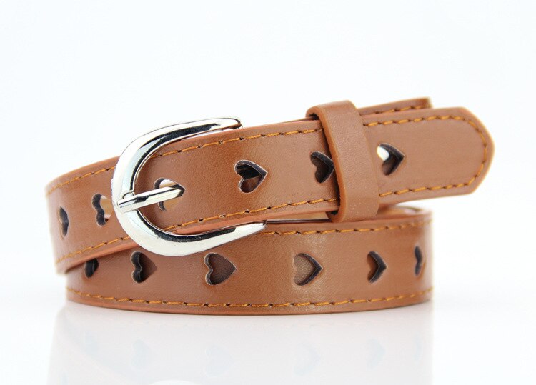 Heart-shaped Eyelet PU Leather Belt