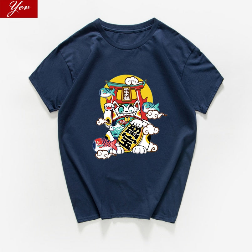 Japanese Harajuku Lucky Cat T-Shirt