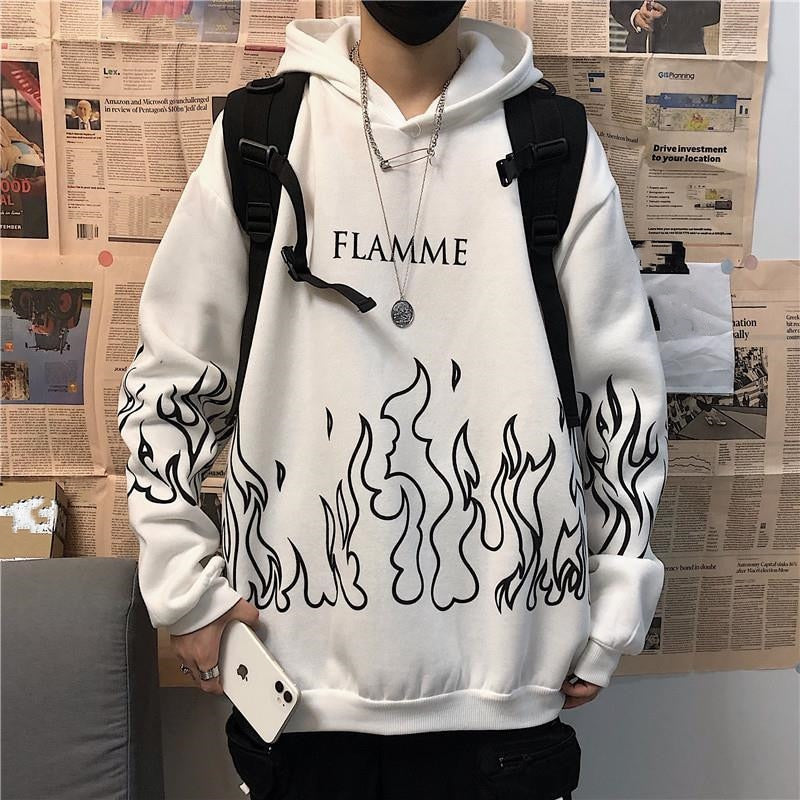 Spines and Flames Oversize Hoodie