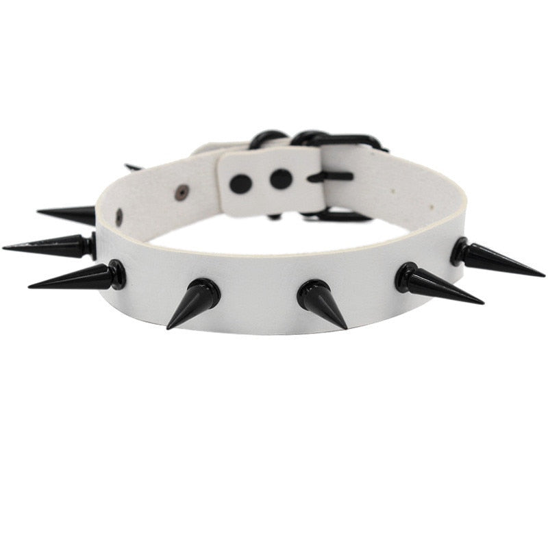 Gothic Punk O-ring Spike Collar Studded