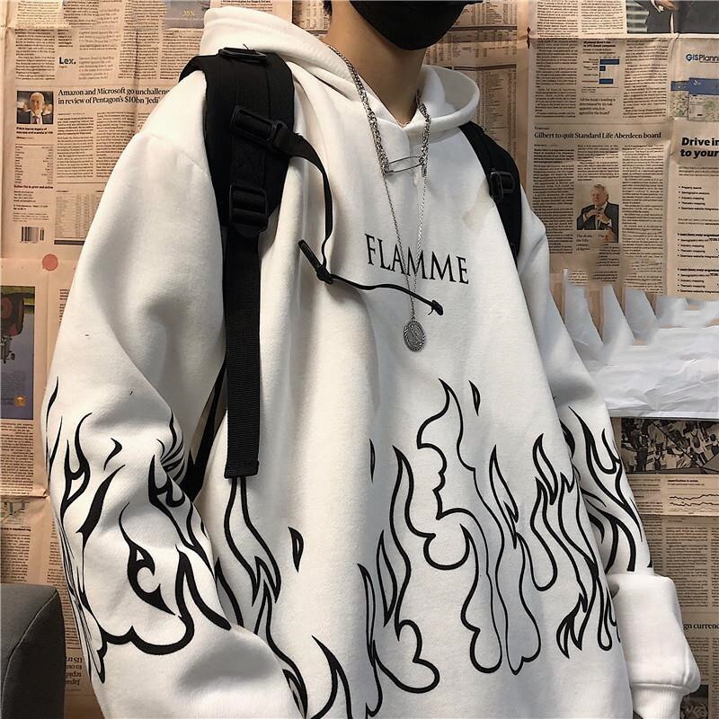 Spines and Flames Oversize Hoodie