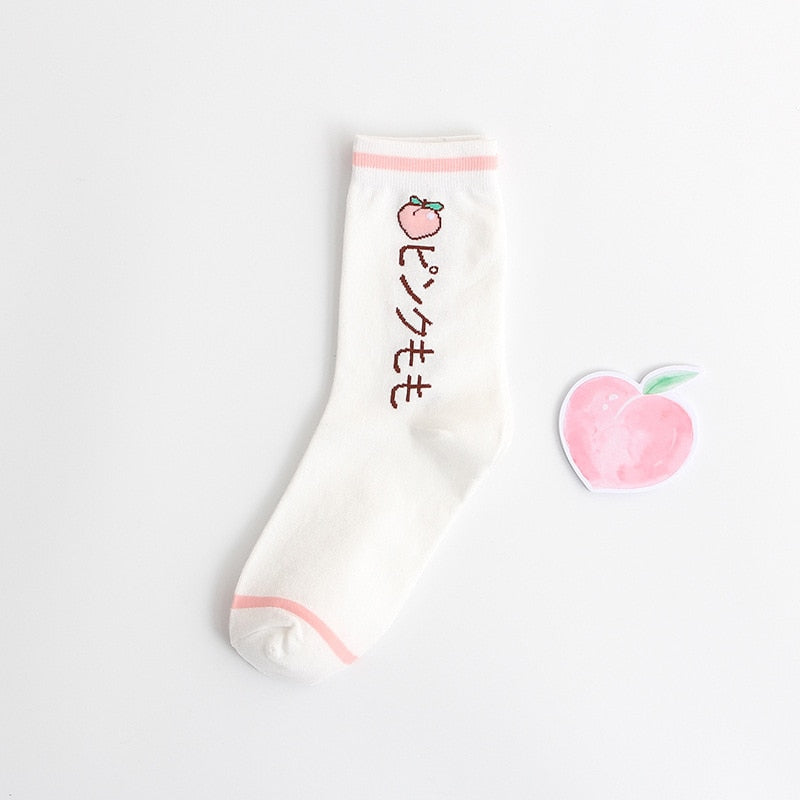 Skateboard Fruits Cotton Socks