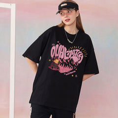 Dual Match Heart Style Printed T-shirt