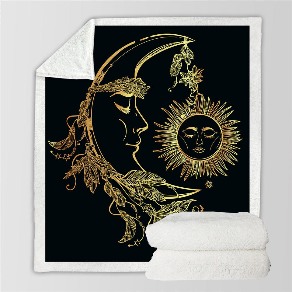 Sun and Moon Soft Blanket