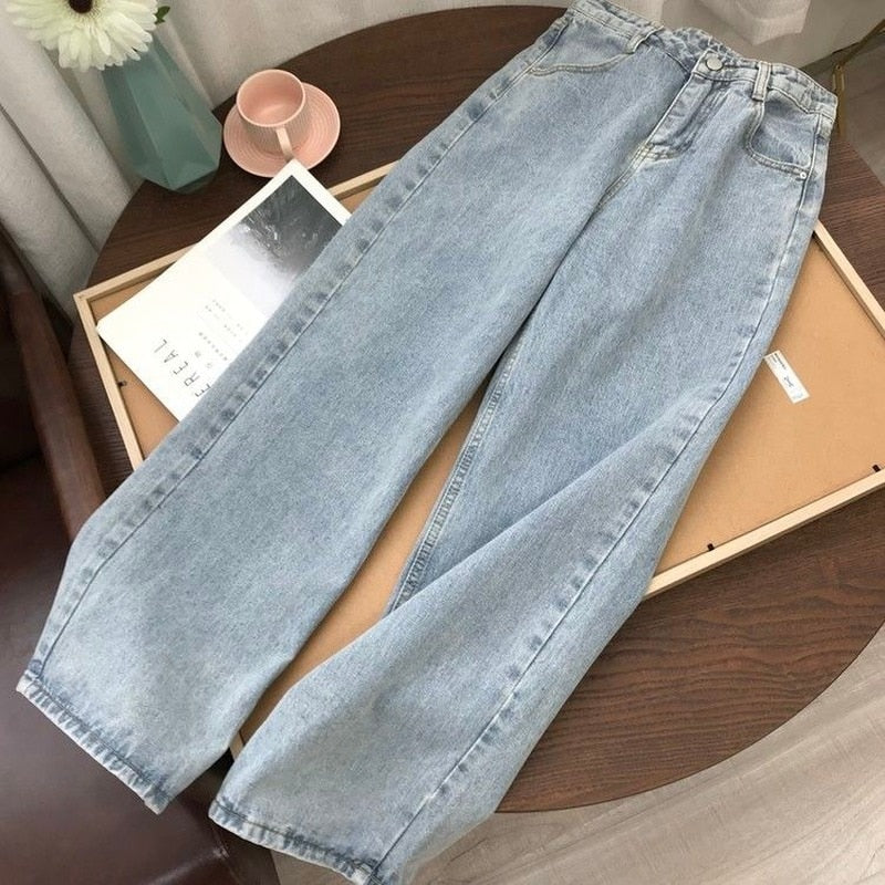 Light Blue Denim Trousers Vintage Pants