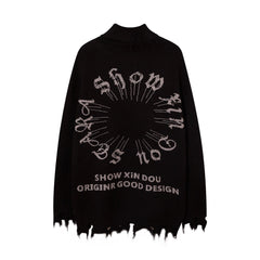 High Collar Gothic Sweatshirt