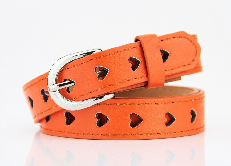 Heart-shaped Eyelet PU Leather Belt