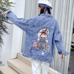 Women Fashion Streetwear Denim Jacket