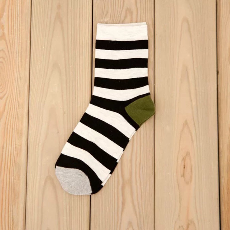 Striped Thigh high long Sock
