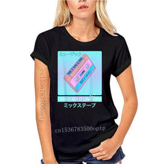 Mix Tape 90'S Japanese Aesthetic Vaporwave Women  T-Shirt