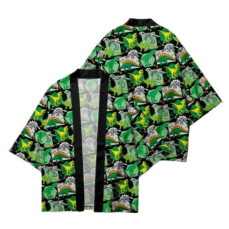 Dinosaur Cartoon Loose Kimono