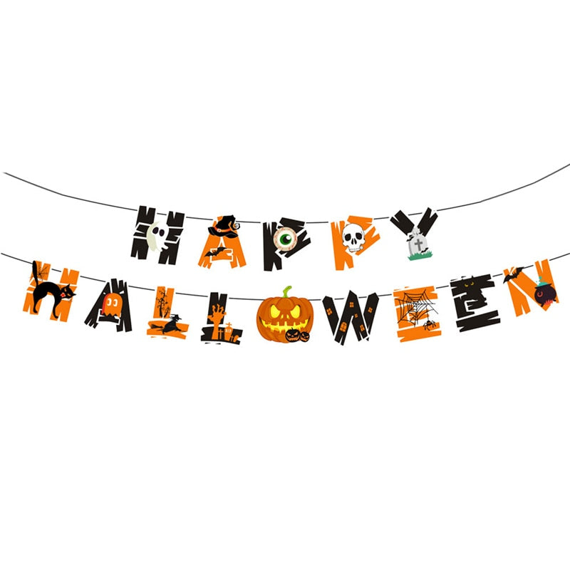 Happy Halloween Banner Decorations Halloween