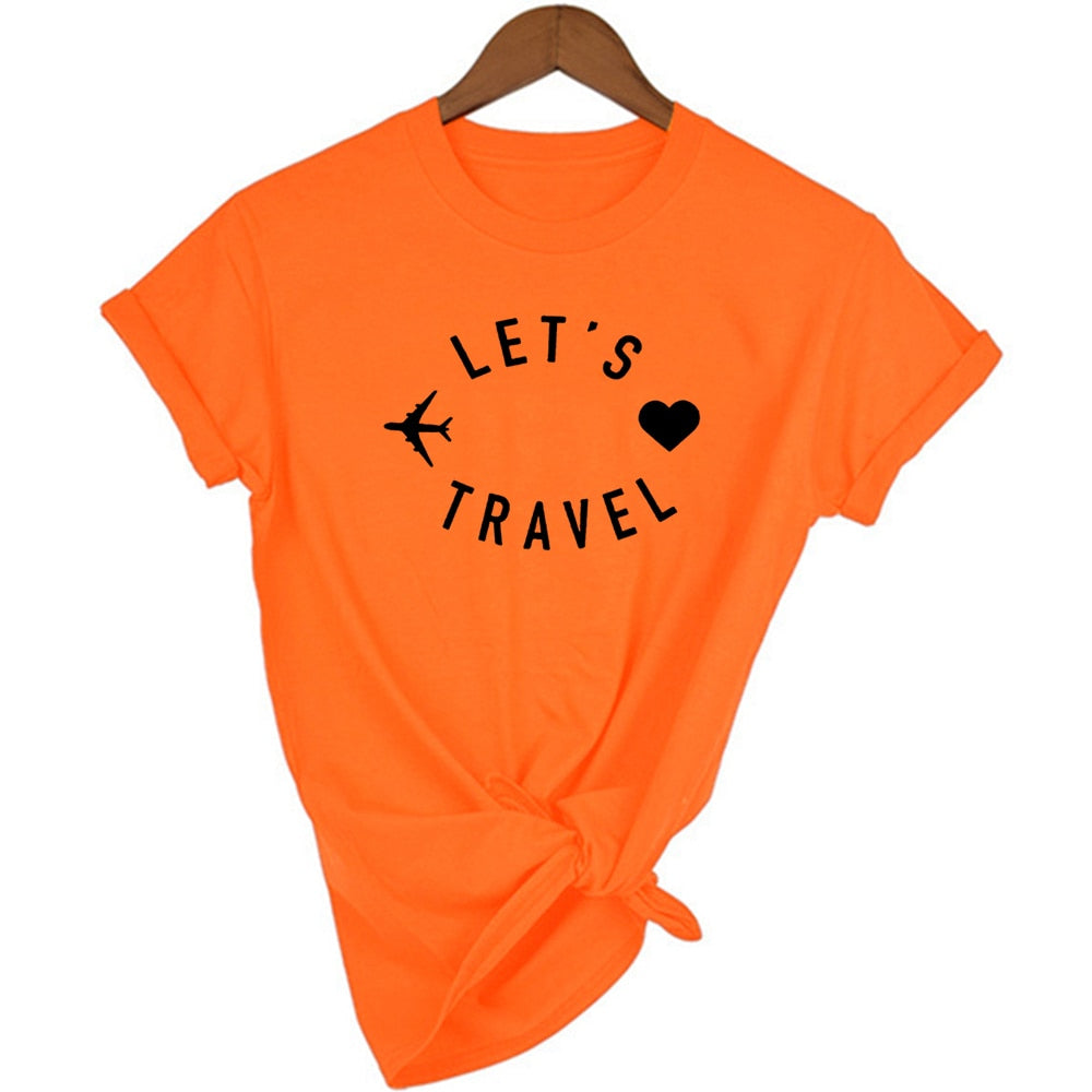 Let's Travel Airplane Traveling T-shirt