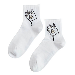 Cartoon Solid Color Socks