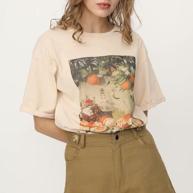 Vintage Orange Fruit T-Shirt