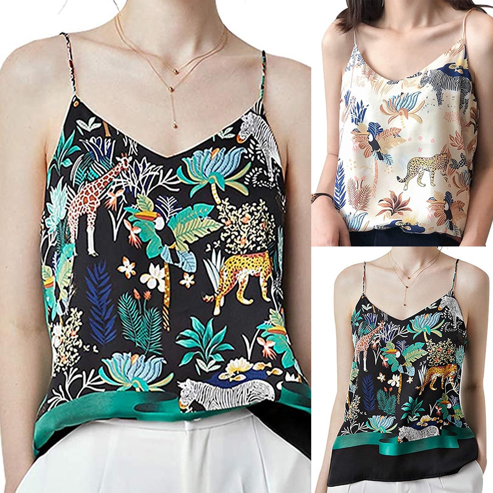 Animal Forest Sleeveless Blouse