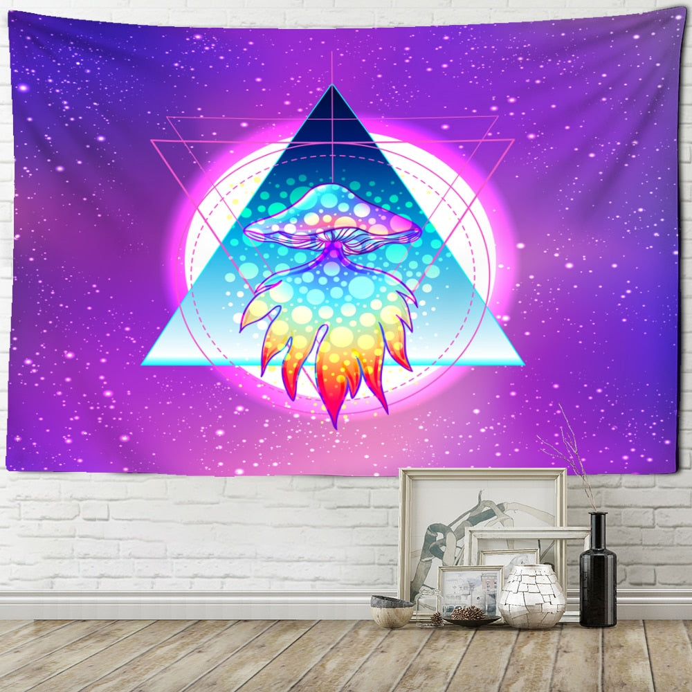 Indian Mandala Psychedelic Mushroom Tapestry Wall