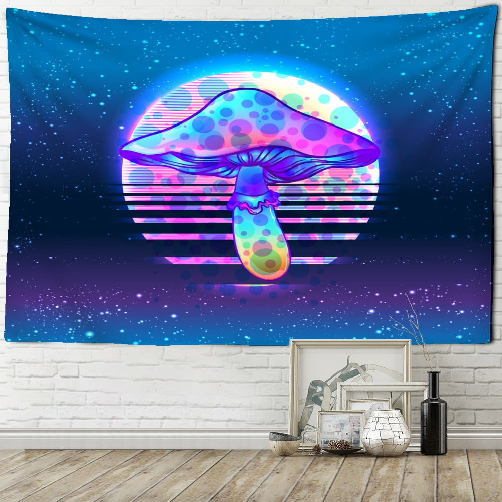 Indian Mandala Psychedelic Mushroom Tapestry Wall