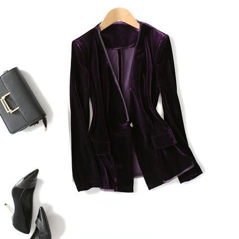 Velvet Loose Black Blazer and Pants