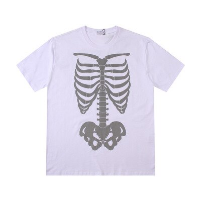 Skeleton Bone Glow Print T-Shirt