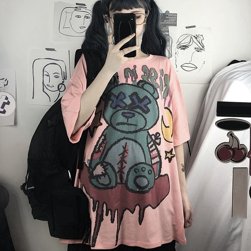 Harajuku Pastel Goth Bear T-Shirt