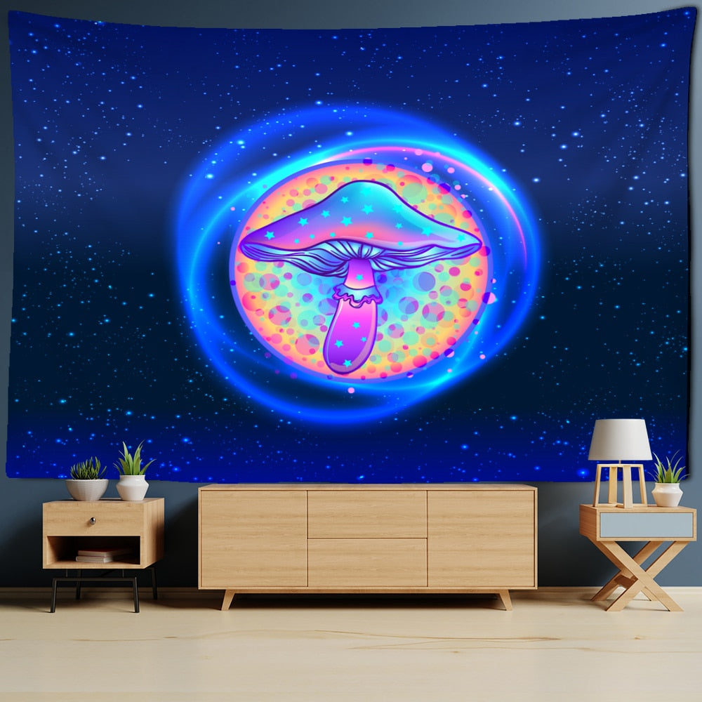 Indian Mandala Psychedelic Mushroom Tapestry Wall