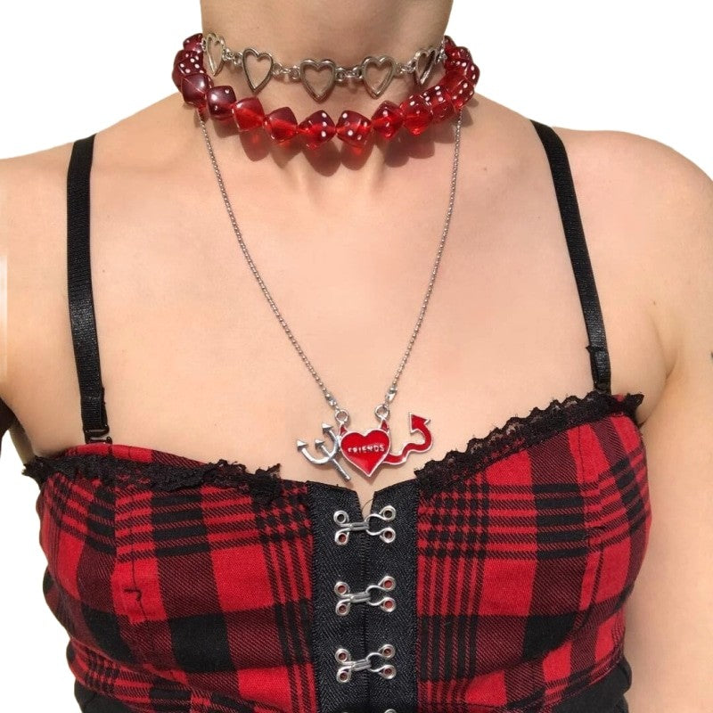 Grunge Retro Dice Necklace