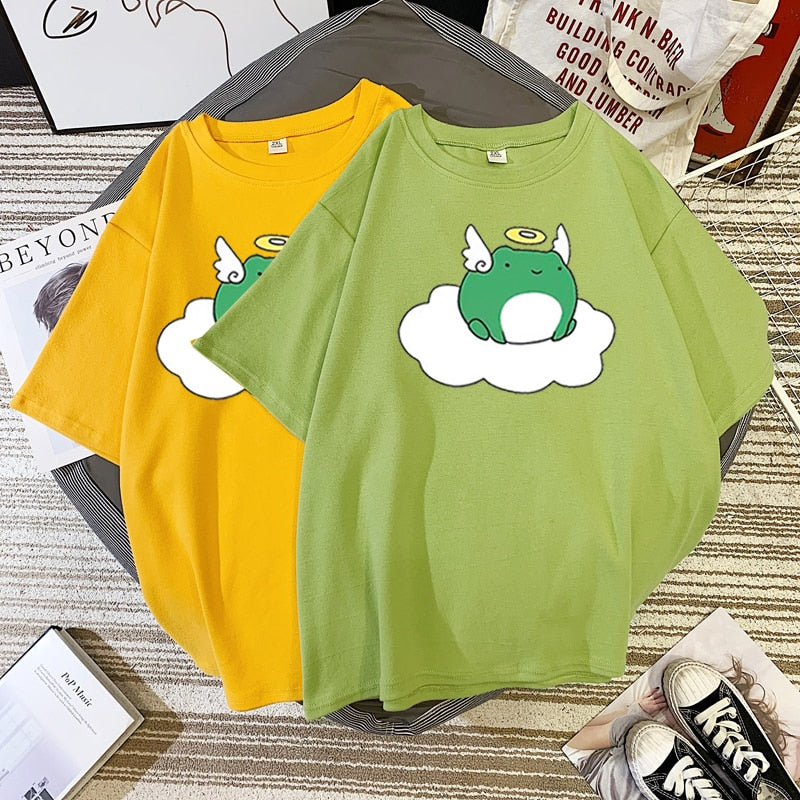 Kawaii Design Frog Angel T-shirt