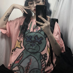 Harajuku Pastel Goth Bear T-Shirt