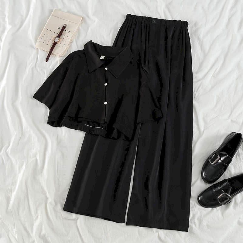 Two-Piece Set Korean Style Shirt & Pants