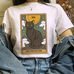 Cat Tarot Card White T-Shirt