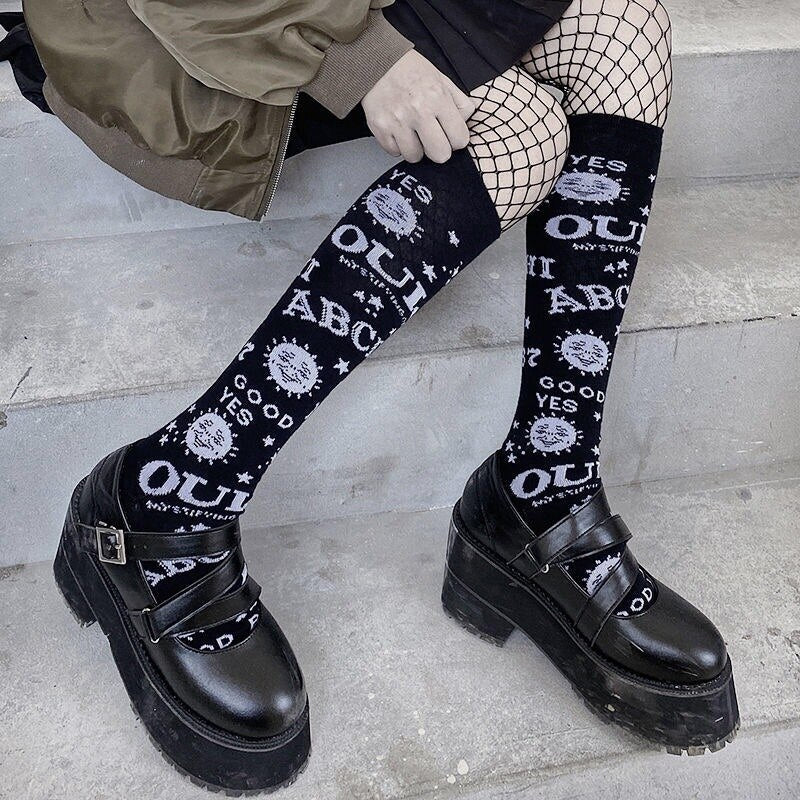 Harajuku Gothic Dark Knee Socks