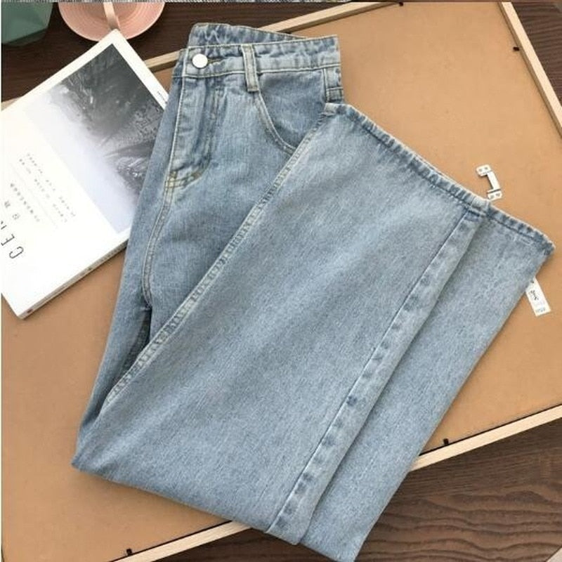 Light Blue Denim Trousers Vintage Pants