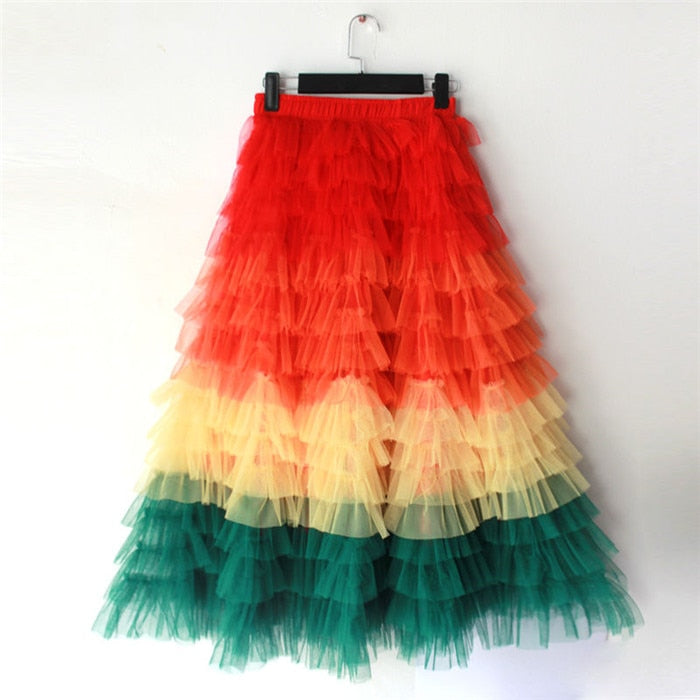 Ruffled Mesh Tutu Skirts