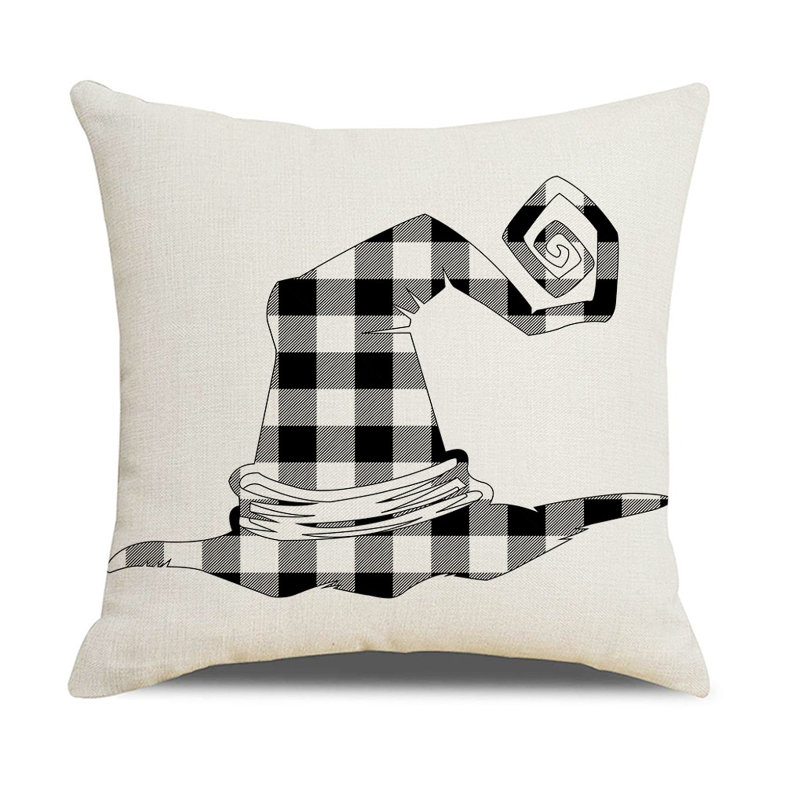 Happy Halloween Cushion Cover Linen Pumpkin