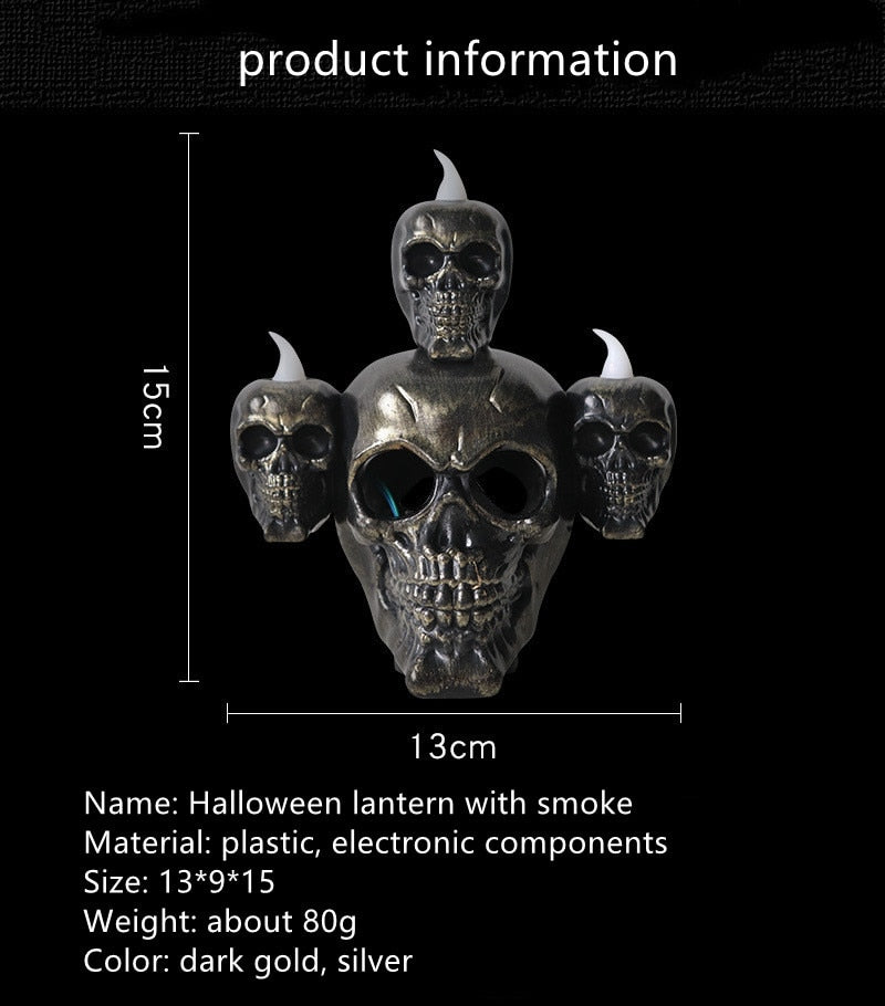 Halloween Smoke Horror Skull Head Lamp