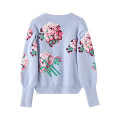 Embroidery Floral Sweater