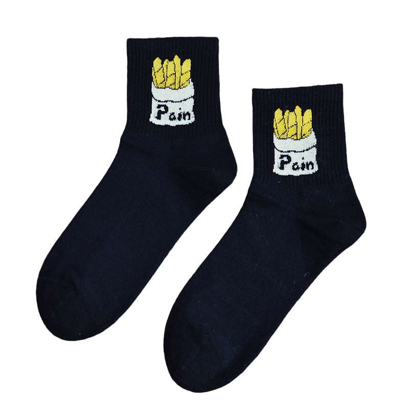 Cartoon Solid Color Socks