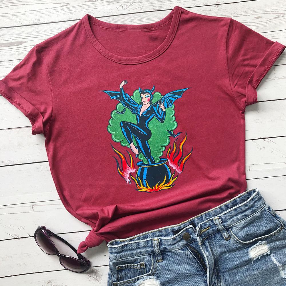 Gothic Bat Wings Witch T-Shirt