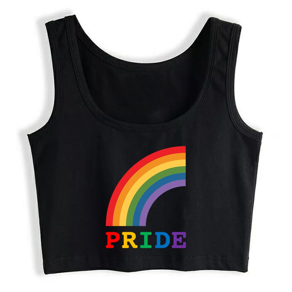 Rainbow Pride LGBT Crop Tank Top