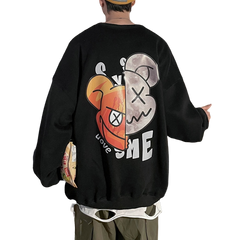 Capacity Face Bear Oversize Sweatshirt