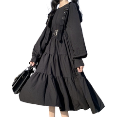 Black Gothic Long Sleeve Dress