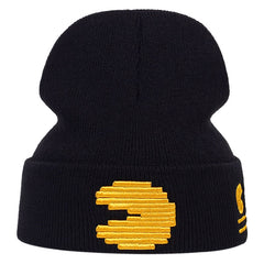 Pac-Man Knitted Embroidered Beanie