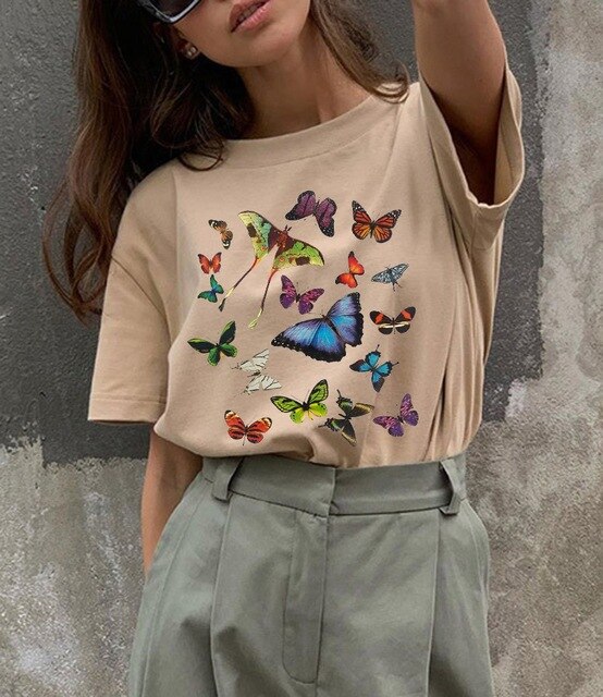 Different Color Butterfly T-Shirt