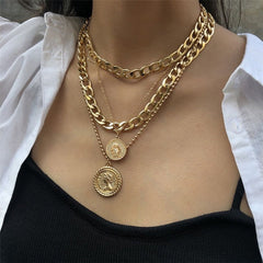Medal Pendant Coin Chains Necklace