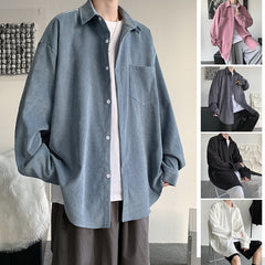 Corduroy Oversize Long Sleeve Shirts