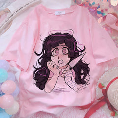 Sweet Girls Anime Style Oversize T-Shirt