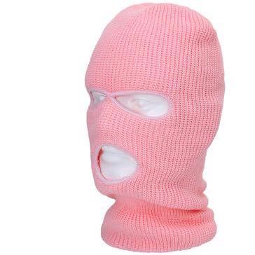 Embroidered knit Balaclava