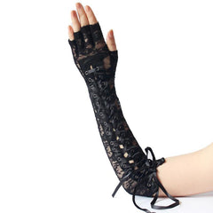 Laces Black-Gothic Gloves