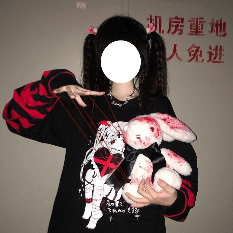 Gothic Anime Style Sweatshirt